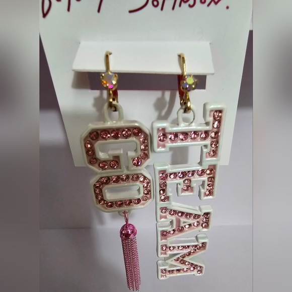Betsey Johnson Go Team Earrings! NWT! - Picture 6 of 13